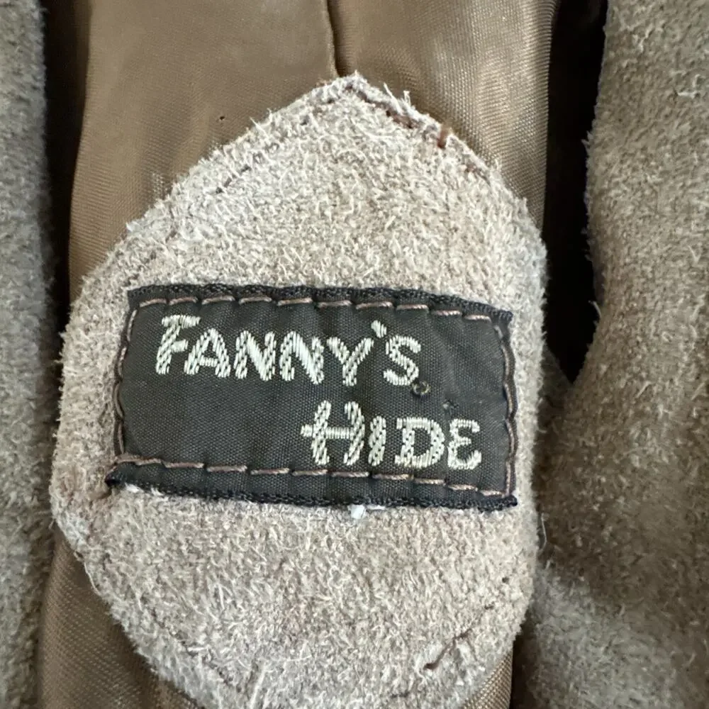 Retro 70s Fanny’s Hide Vintage Tan Suede Jacket Women's -See Measurements